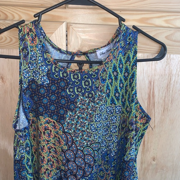 Star Vixen printed lace sheer bottom blouse shirt size S - Picture 2 of 4